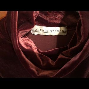 Very plush plum velvet turtleneck small